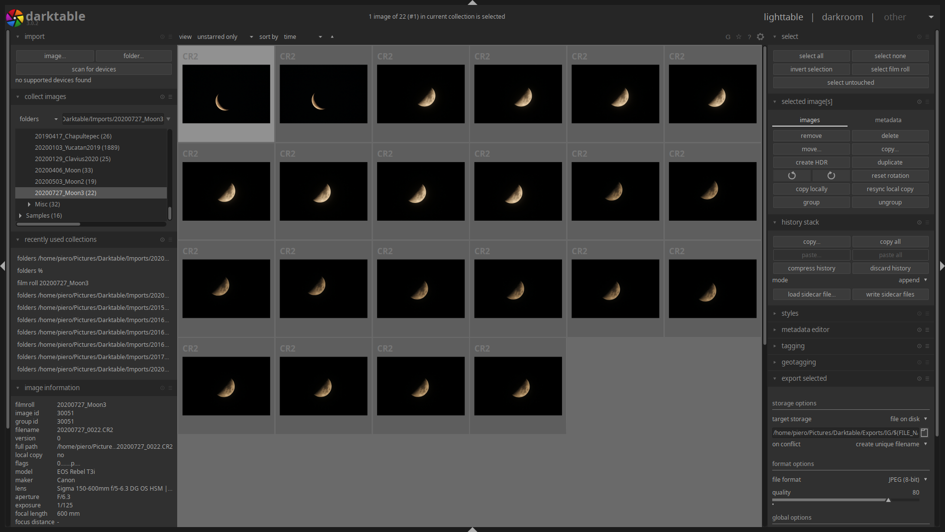 darktable performance configuration